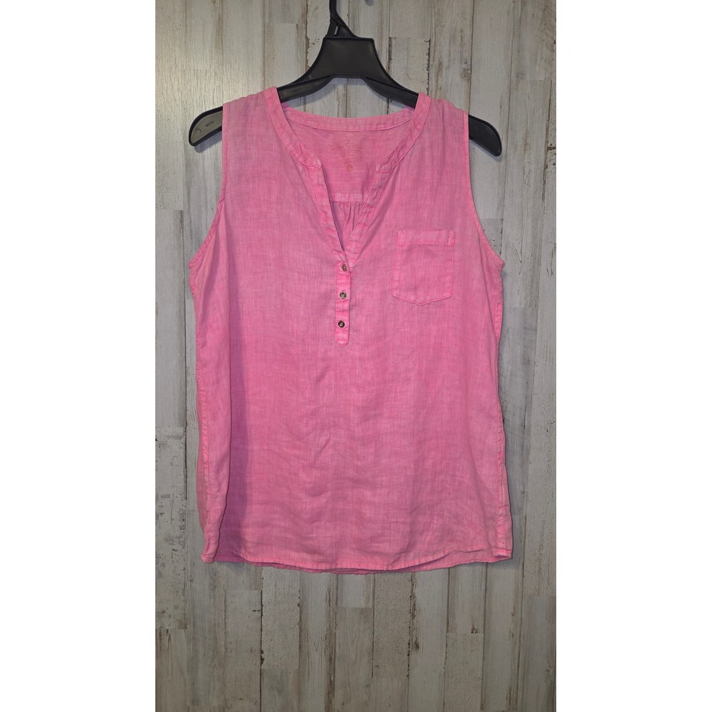 Lilly Pulitzer size S Top Blouse sleeveless 100% Linen Pink